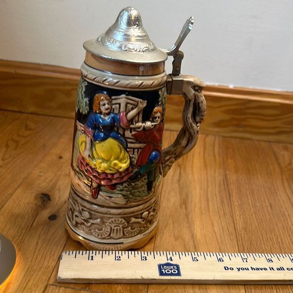 Unbranded Other - Vintage music box beer stein with lid cup drink
Trinket